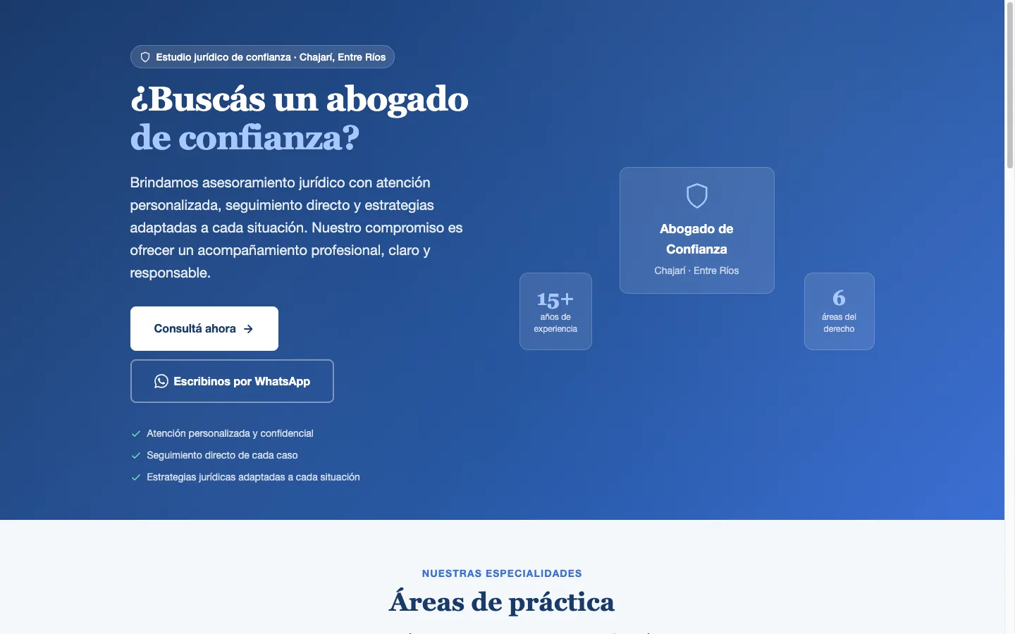 buscoabogado.com.ar — landing de captación vista desktop